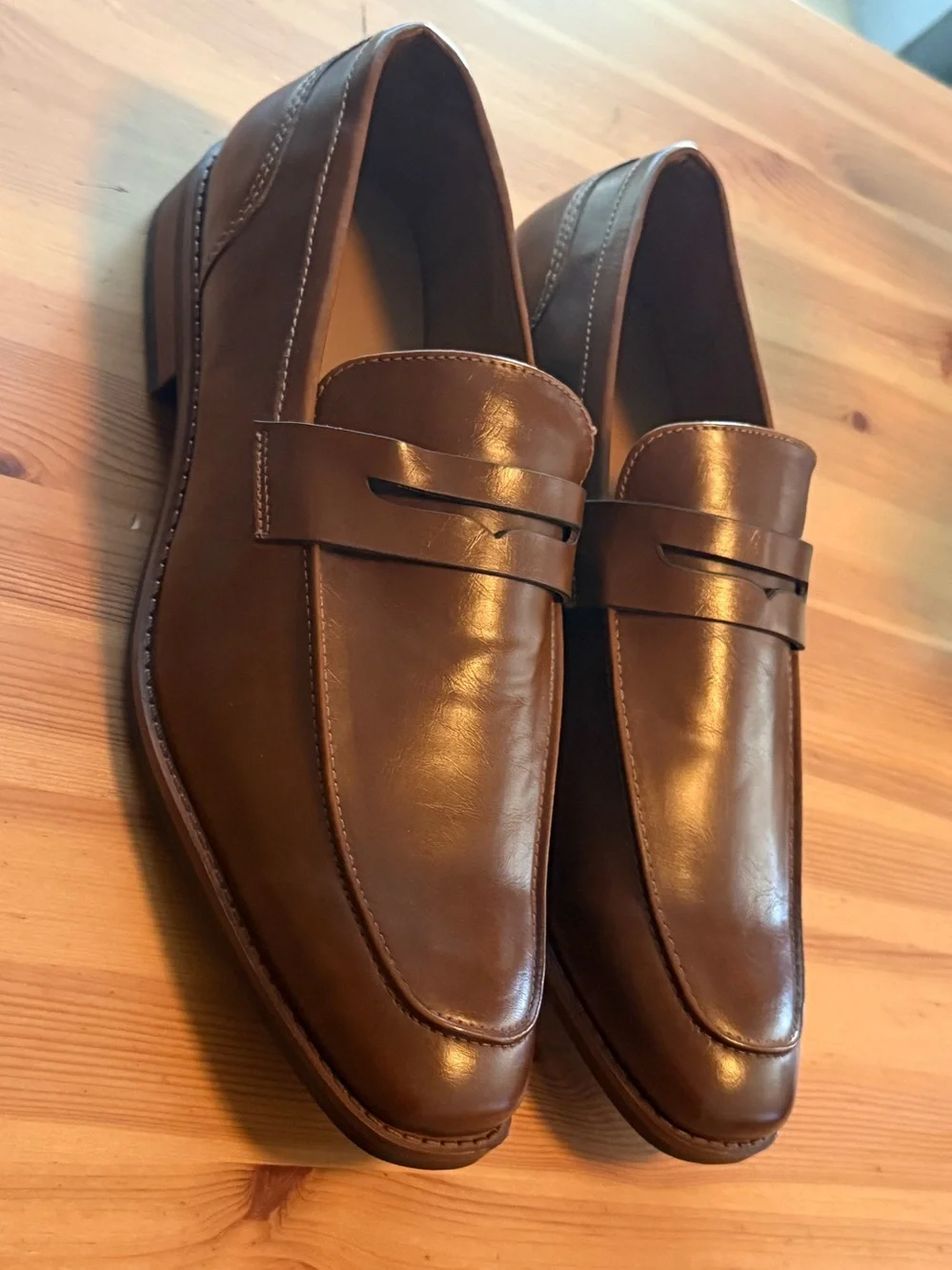 Goodfellow & Co Brown Leather Penny Loafers